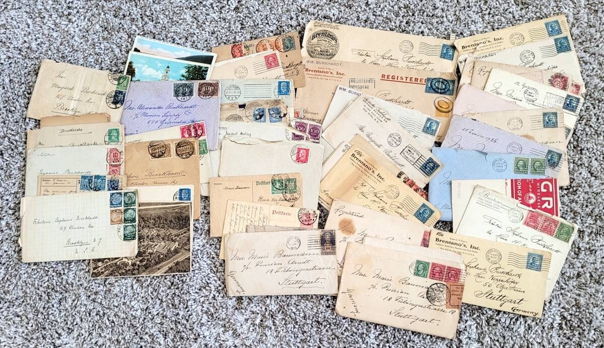 1920 – 1929 ~ 53 Covers with enclosed Family Correspondence ~ Germany / USA