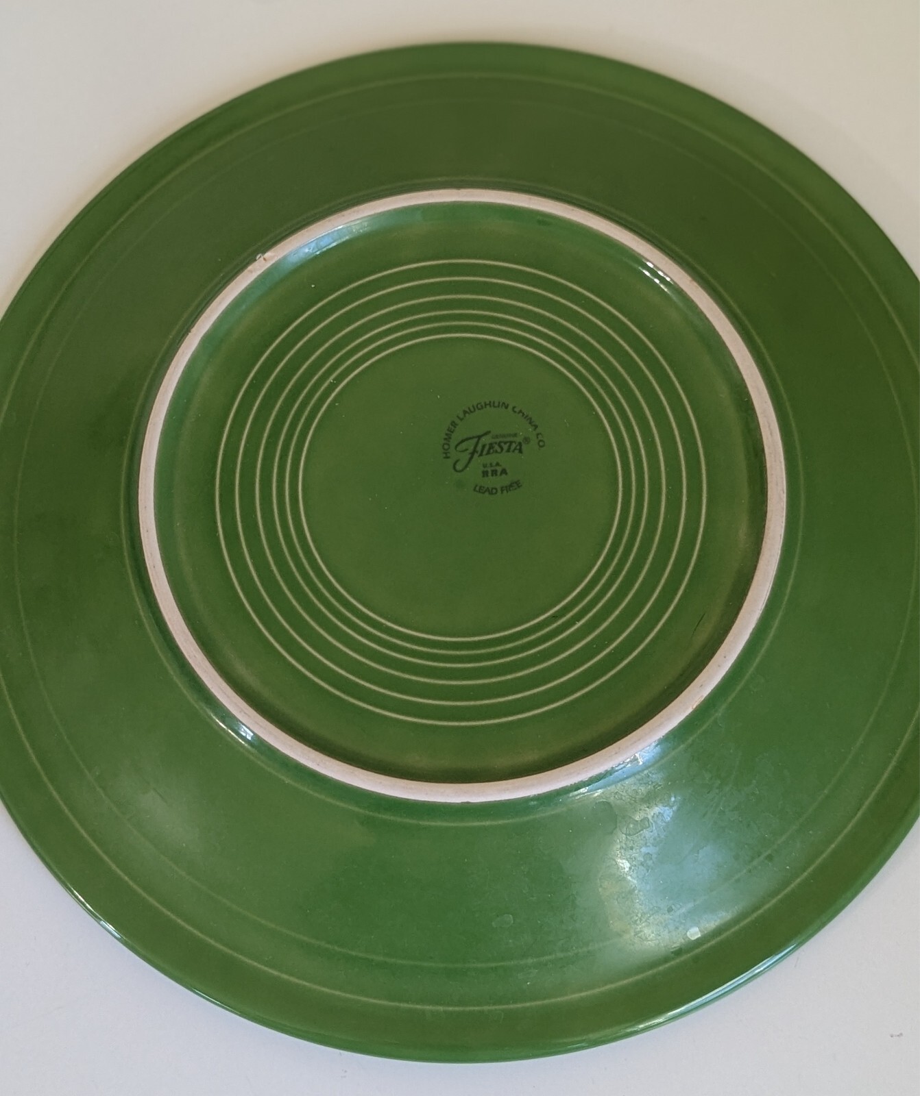 FIESTA WARE Green Lime CHARTREUSE Modern Retired DINNER PLATES 10.5in Set of 5