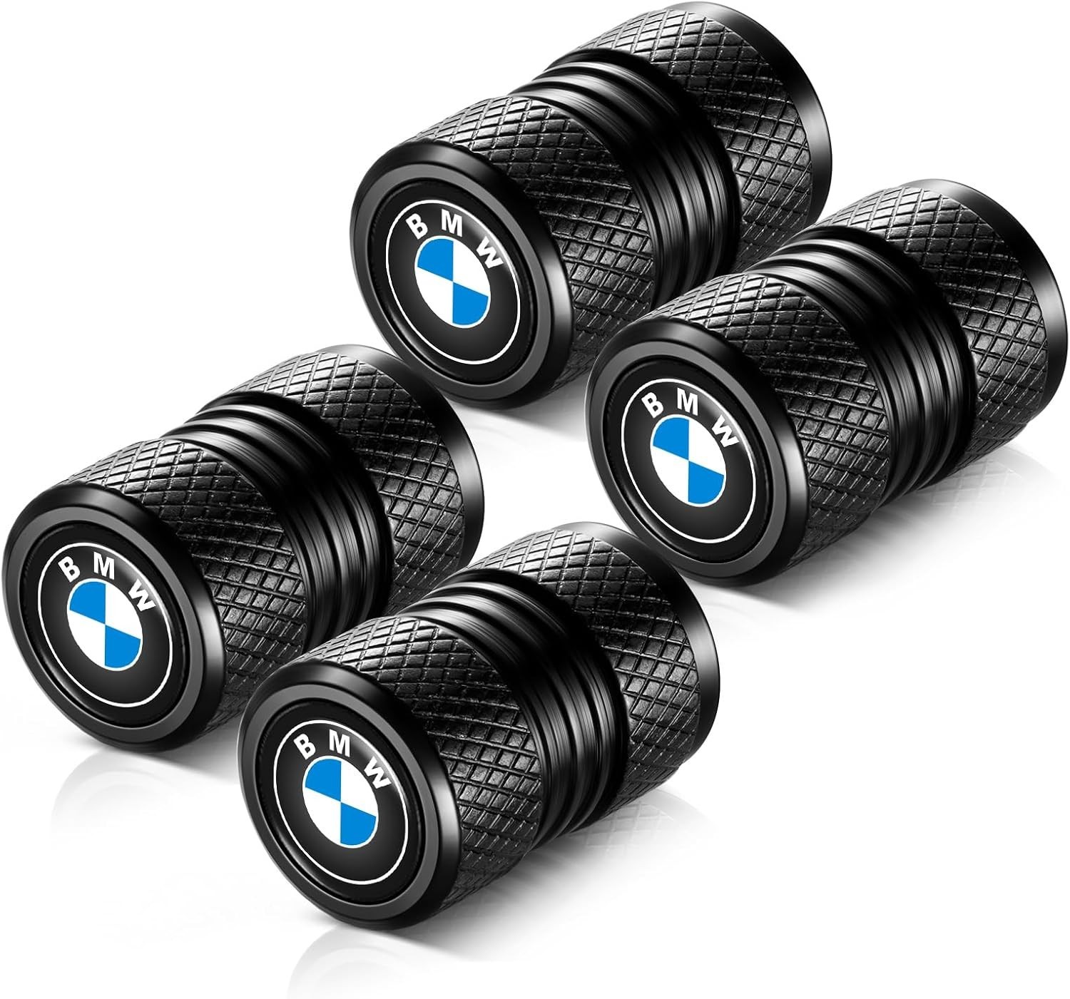 Tire Valve Stem Caps 4Pcs Compatible BMW M Series Universal Car Air Covers Black