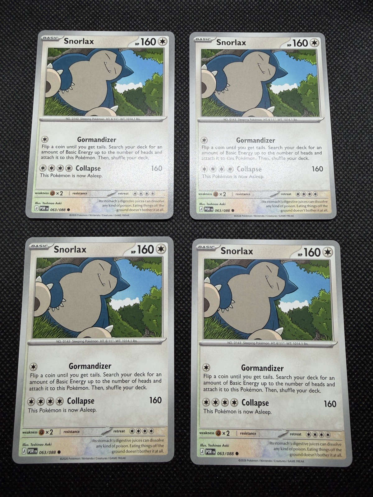 Snorlax 063/088 Me03: Perfect Order Regular/ Set of 4