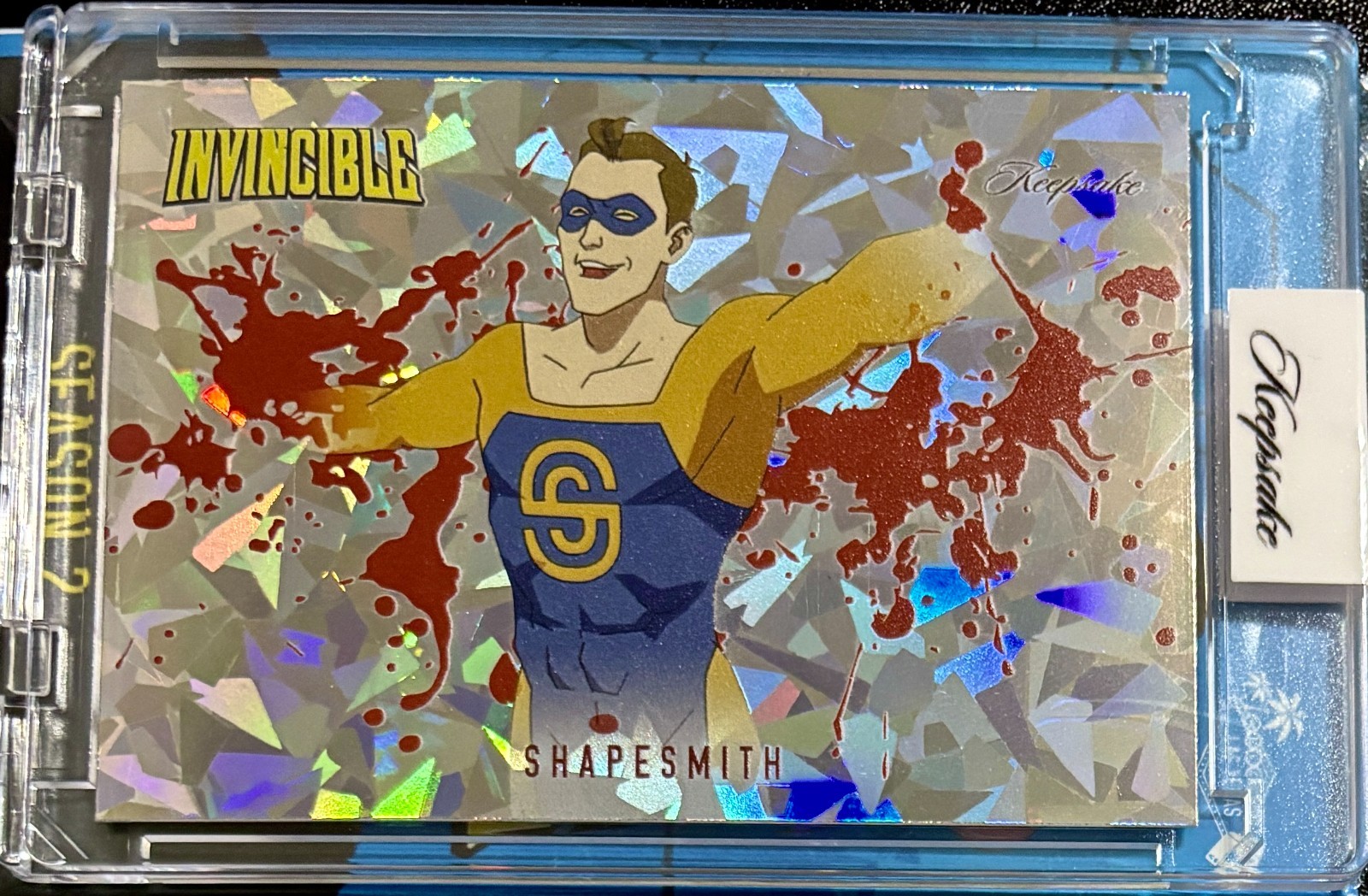 INVINCIBLE SEASON 2 SHAPESMITH SHORT-PRINT CRACKED ICE BLOOD SPLATTER CARD SP