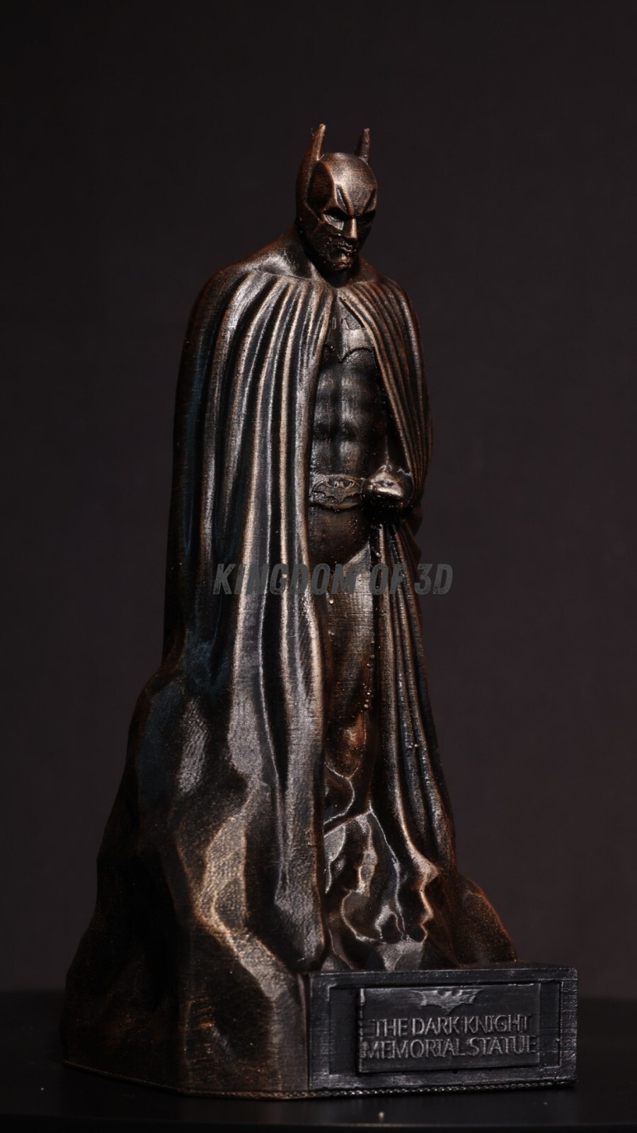 Batman Fan Art Resin Statue, Handmade Figure, Dark knight Bust, Bronze Figurines