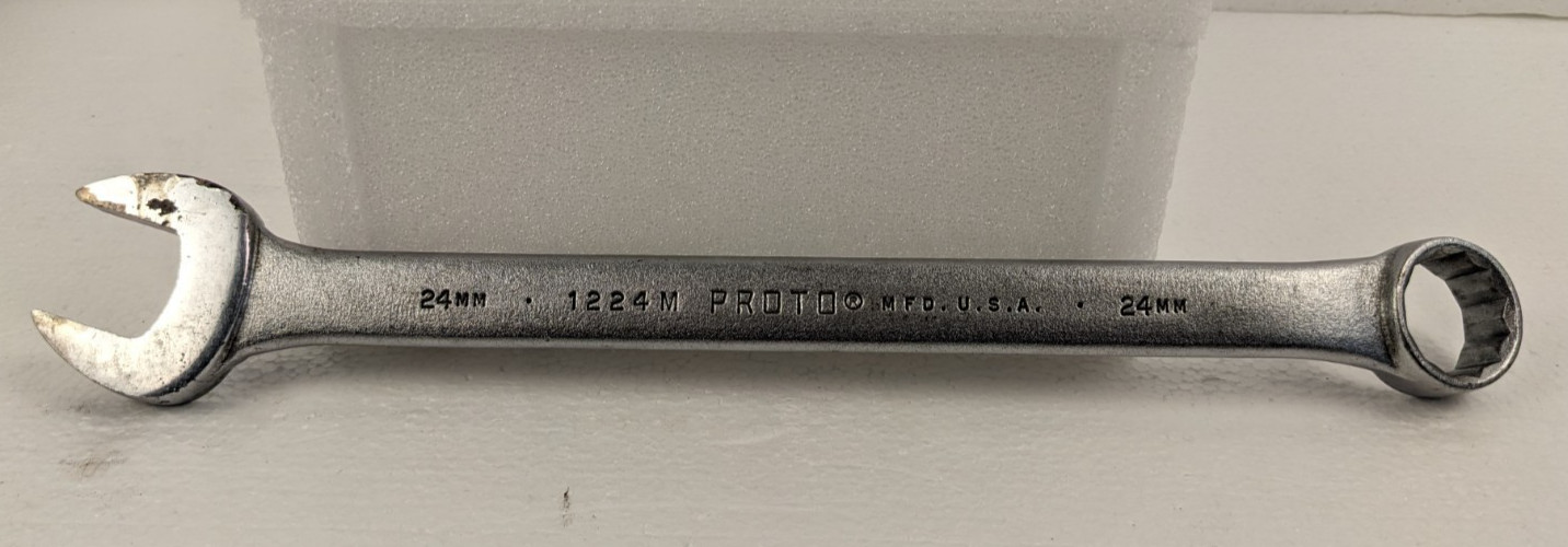 VTG PROTO PROFESSIONAL 1224M Metric, 24mm Combo Wrench 12 pt. USA