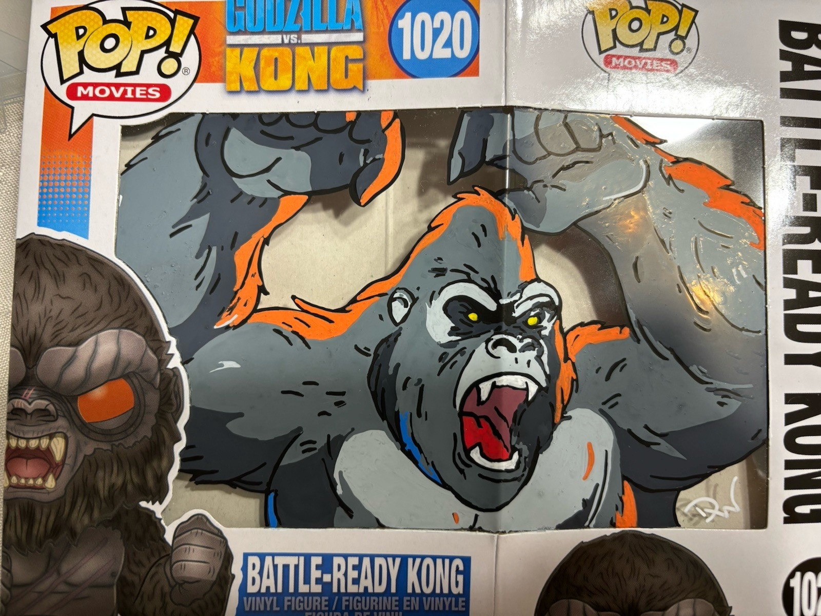 Funko Pop King King Battle Ready 1020 Custom Artwork COA Protector Godzilla vs