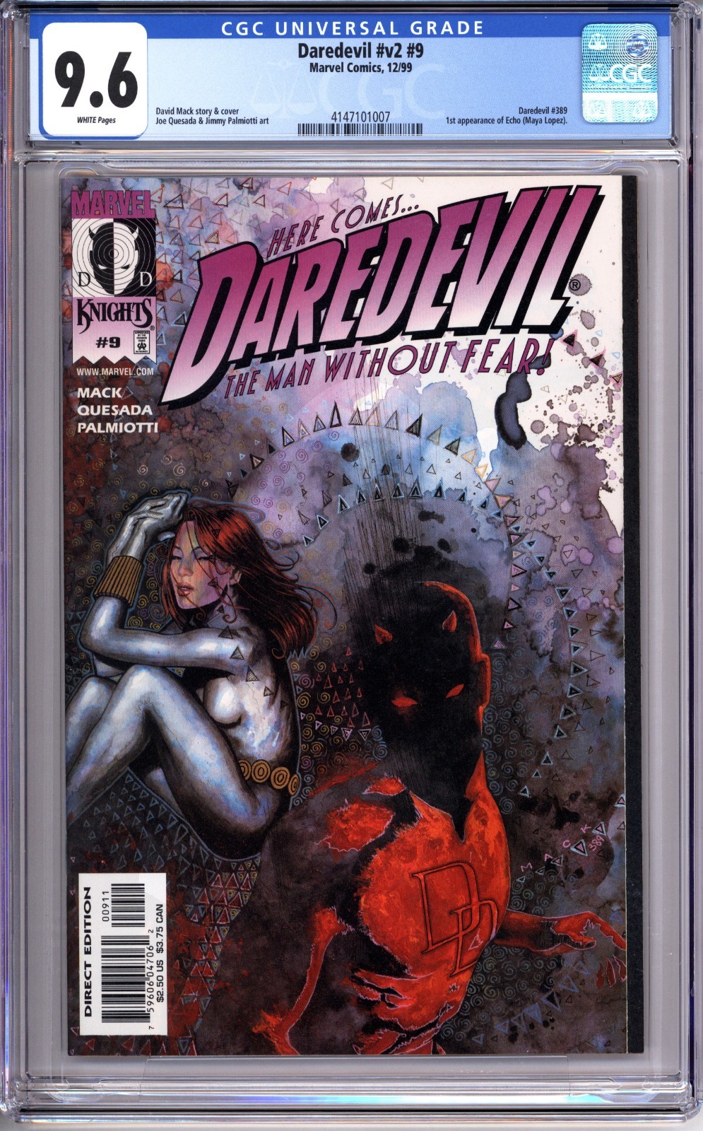 Daredevil 9 CGC 9.6 NM 1st ECHO mint white pages Marvel comics 4147101007