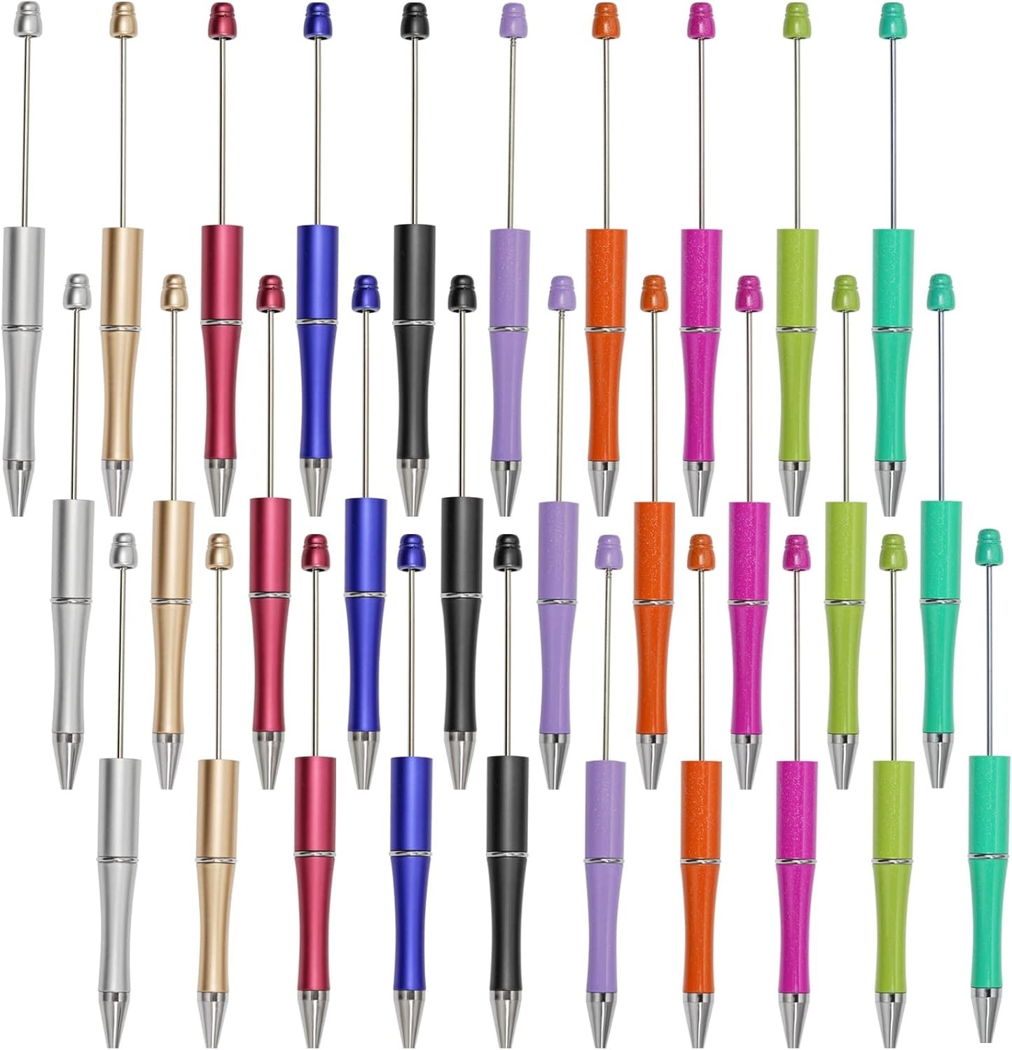 “Multicolor 30-Pack Beadable Pens in Black Ink – Perfect for Students and Gifts