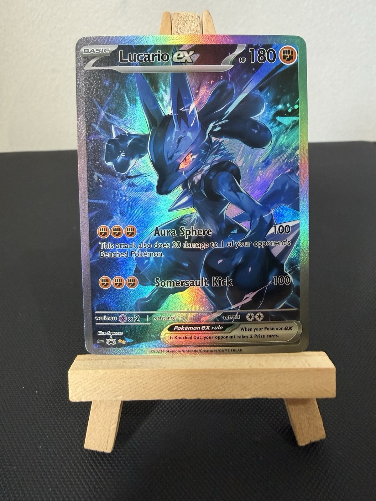 Lucario Ex Pokemon Card DISPLAY ART CARD
