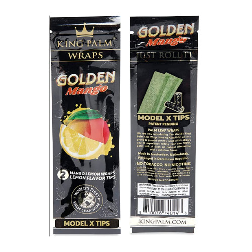 King Palm Golden Mango Wrap With Flavored Filter Tip – Natural Palm Leaf Wrap
