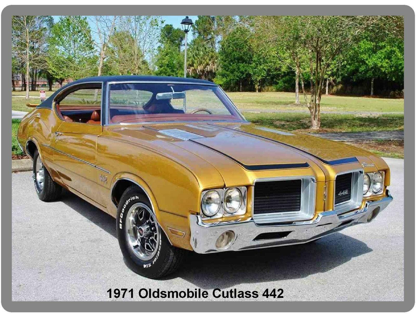 1971 Oldsmobile Cutlass 442 Refrigerator / Tool Box Magnet
