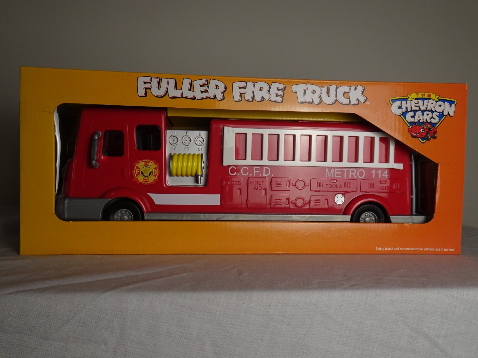 2008 Chevron Cars Fuller Fire Truck Collectible Toy Truck, Kids toy