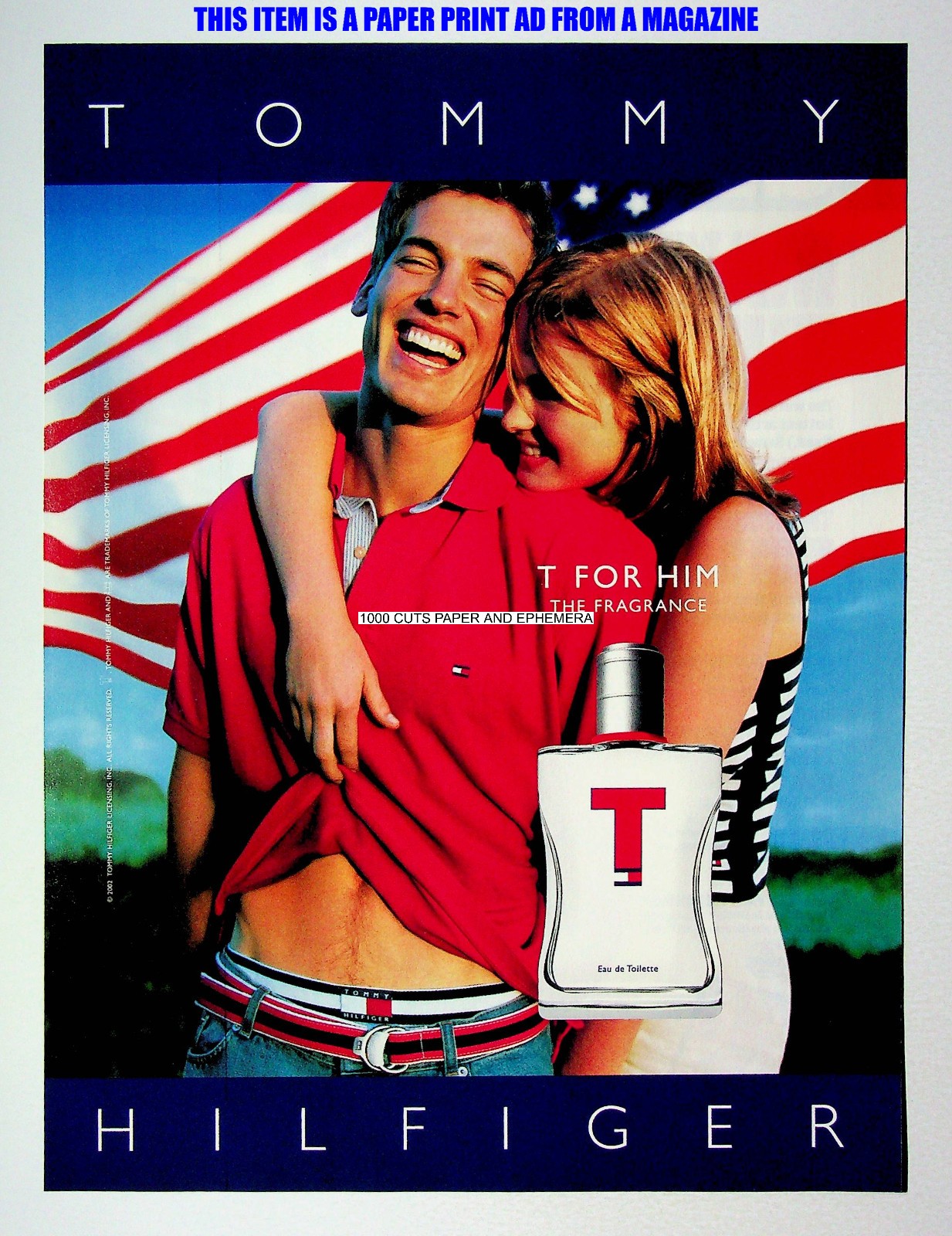 Tommy Hilfiger T Cologne 2002 Trade Print Magazine Ad Poster ADVERT