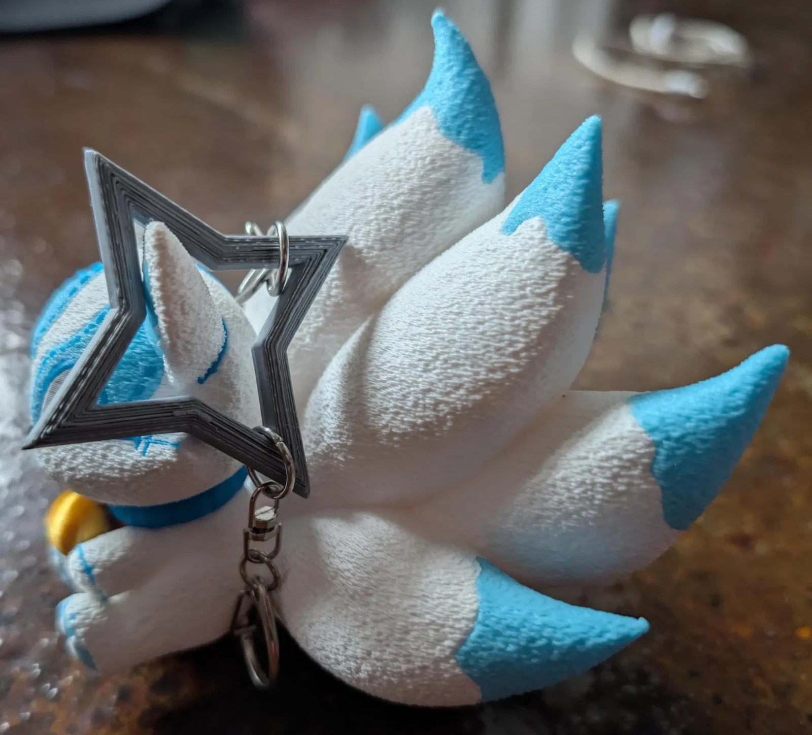White Fox Marvel Rivals Keychain Accessory Game Luna Snow Charm 3d Print