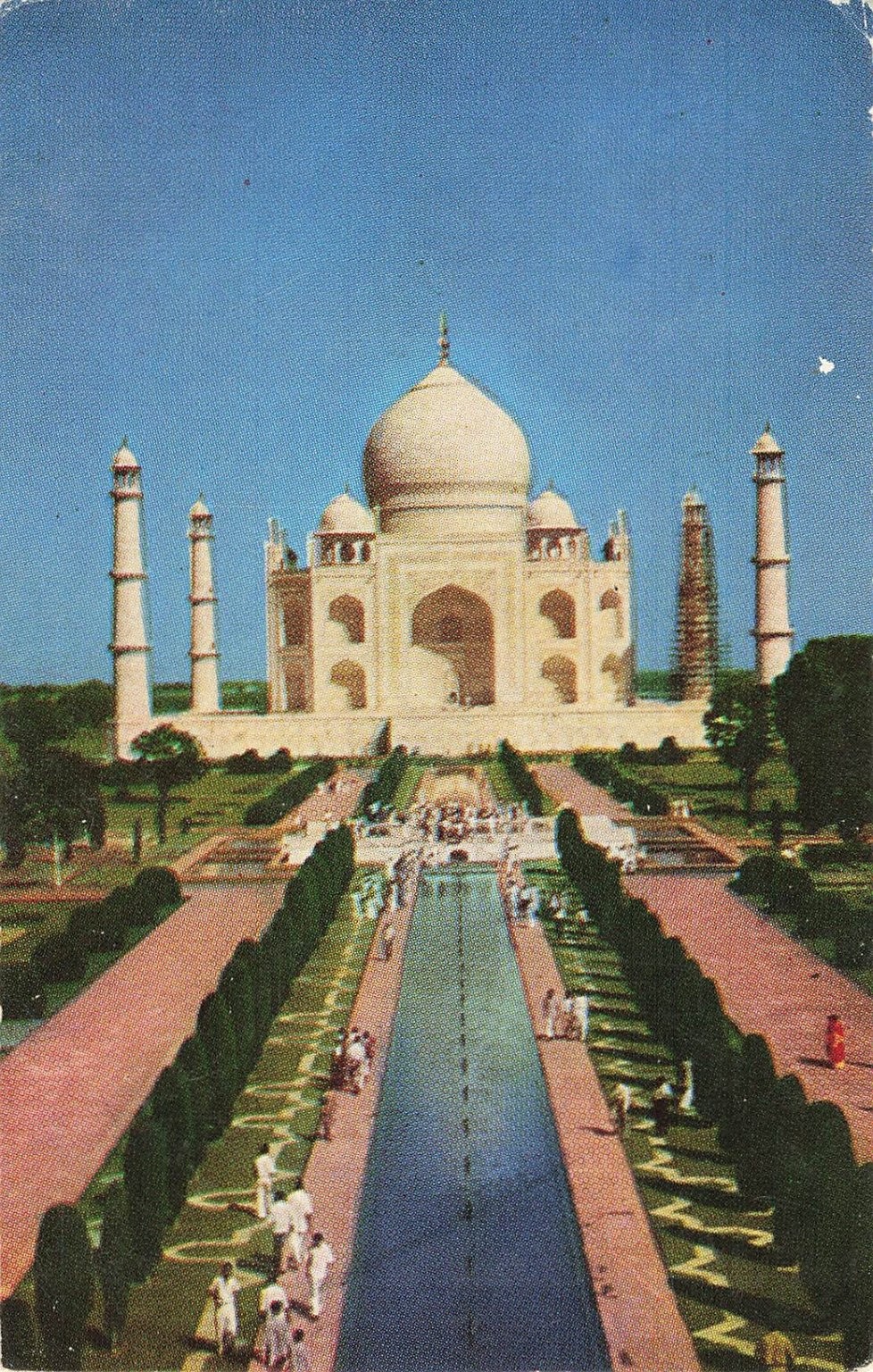 Vintage Taj Mahal Postcard Agra India by A. Ganny & Co. 1960