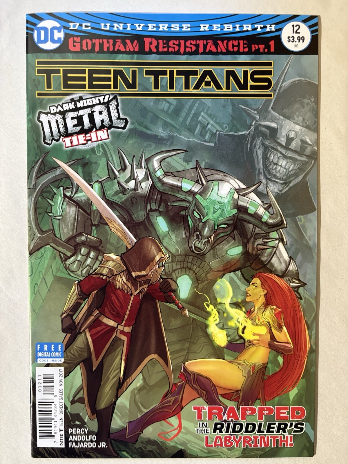 TEEN TITANS #12 DC 2017 First Appearance of Batman Who Laughs