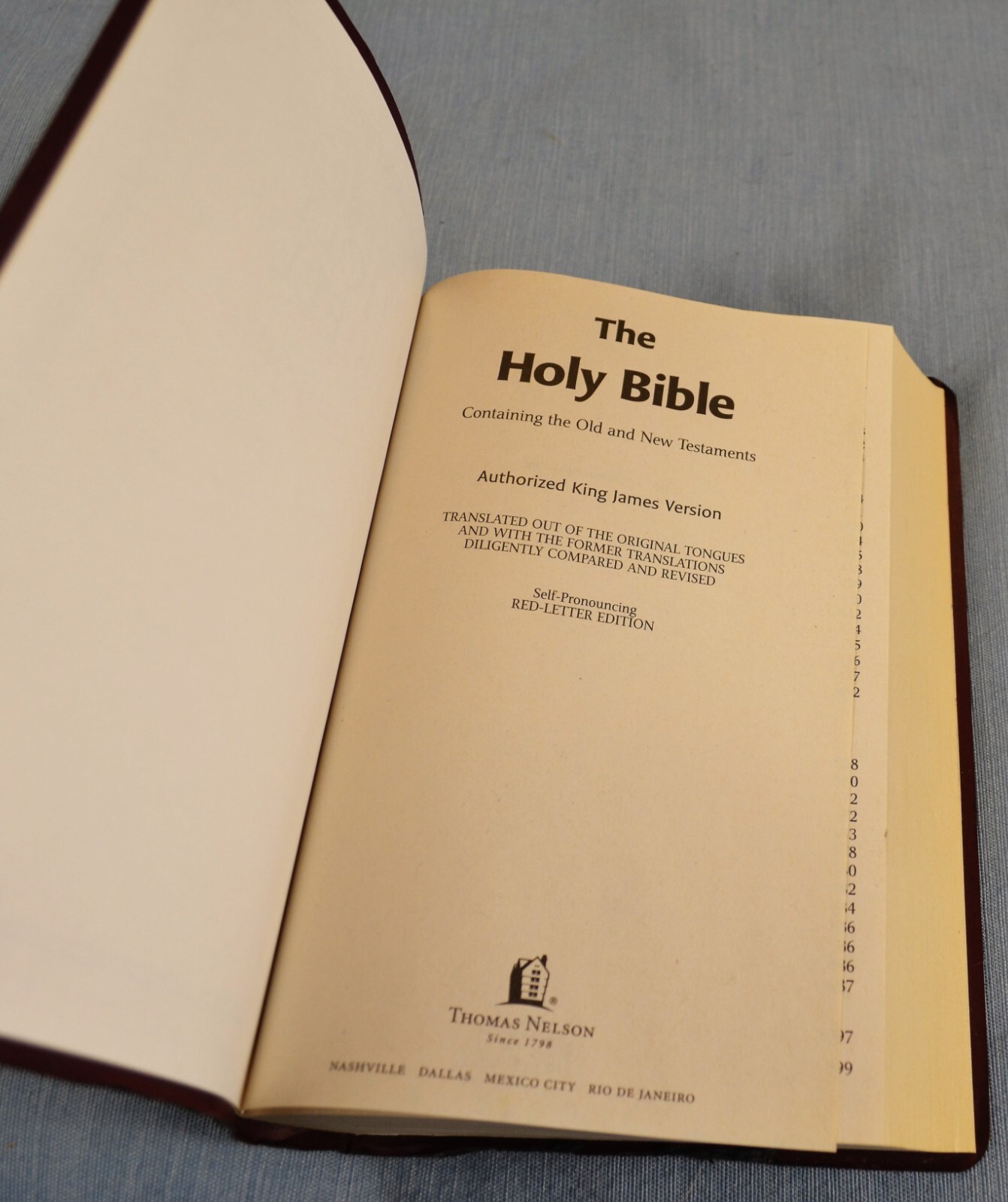 Bible Authorized King James Red Letter Edition 9″x6″