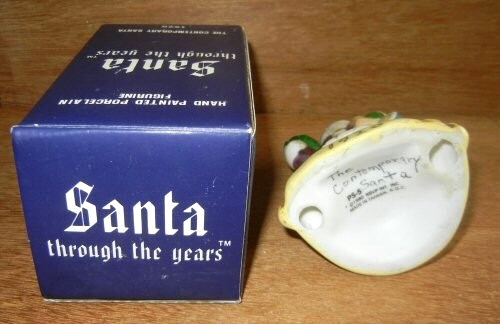 SANTA THROUGH THE YEARS CONTEMPORARY SANTA 1920 PS-5 PORCELAIN 1990 RSVP INT INC