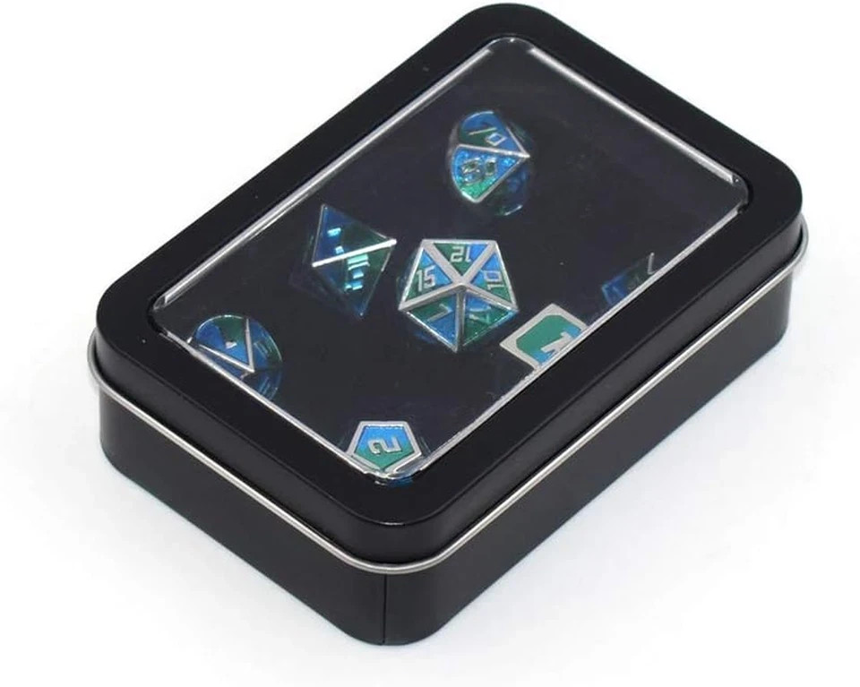 4 Pack Metal Rectangular Tin Boxes Containers with Detachable Clear Lid, Black,P