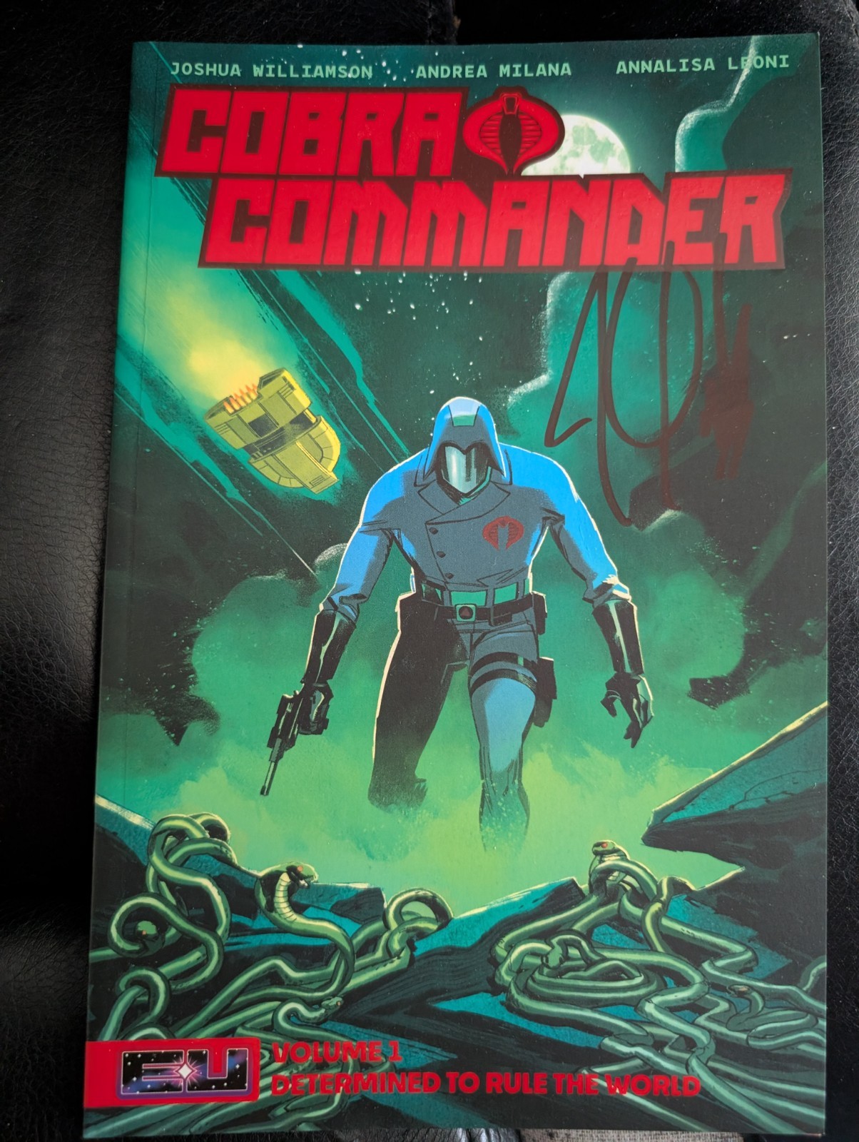 Cobra Commander Trade Paper Back Signed Joshua Williamson