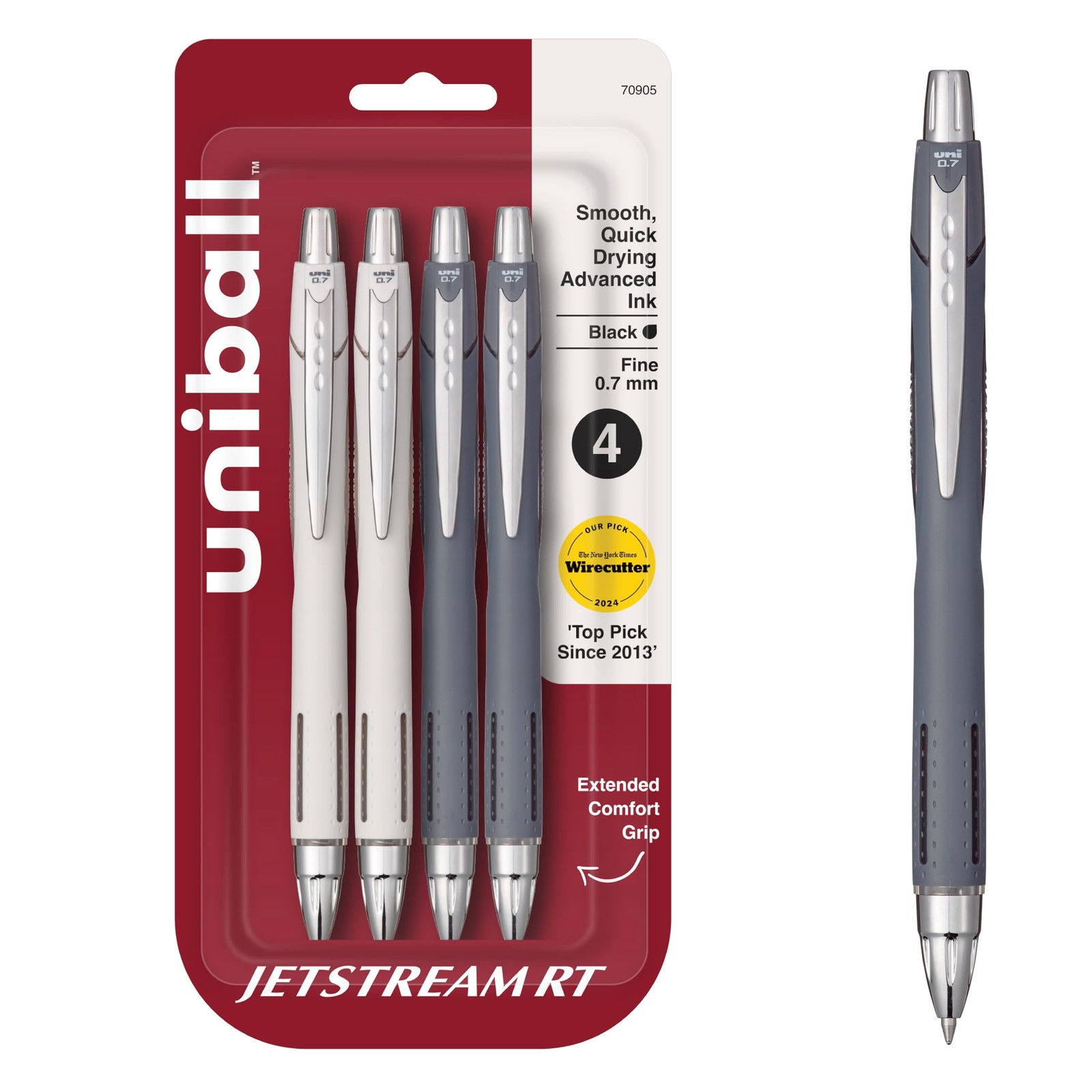 uni-ball Jetstream RT Pens – NY Times Wirecutter 1 Count (Pack of 4), Black