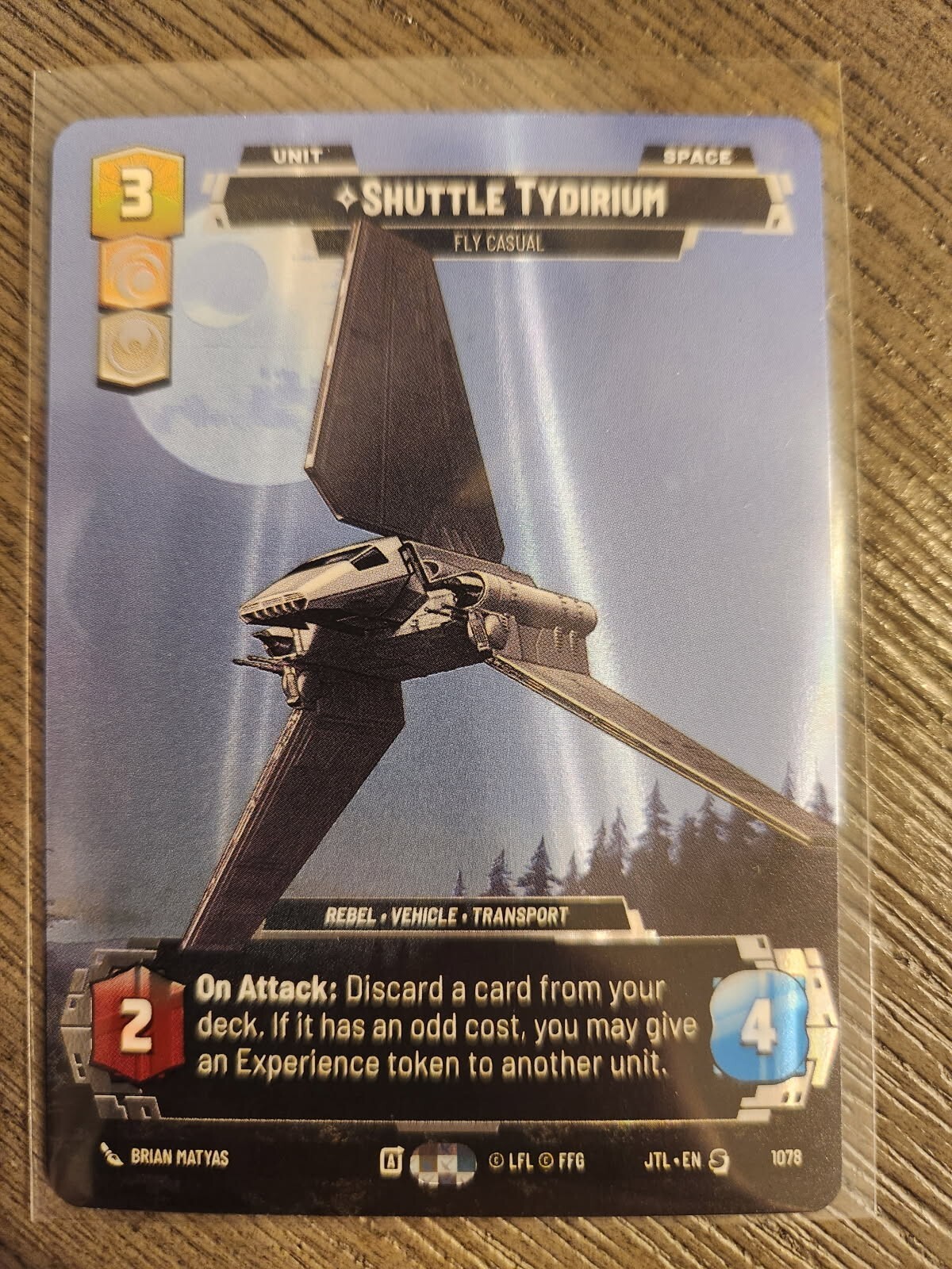 Star Wars Unlimited Jump To Lightspeed Prestige Foil Shuttle Tydirium 1078 S