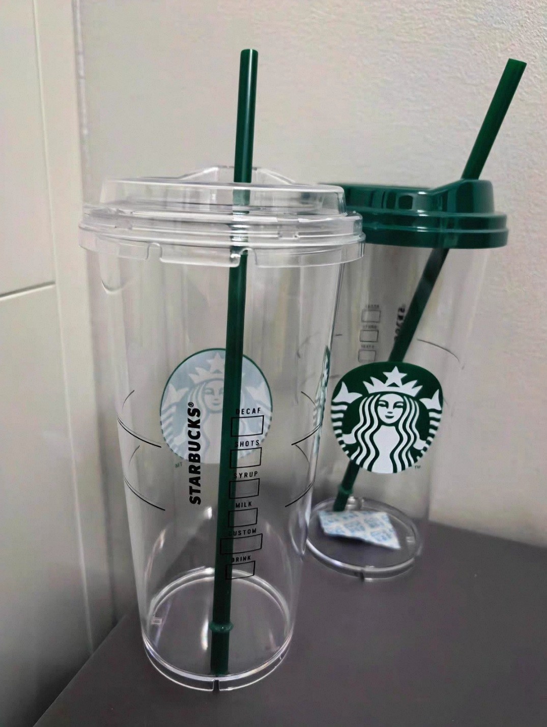 Starbucks Clear Reusable Cold Cup Tumbler with Lid & Straw, 3 Sizes Available