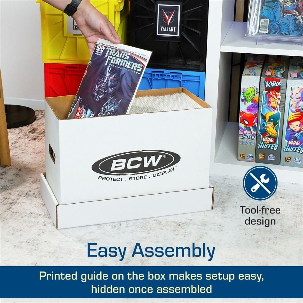 Bundle /10 BCW Short Cardboard Comic Book Storage Boxes box holds 150-175 comics