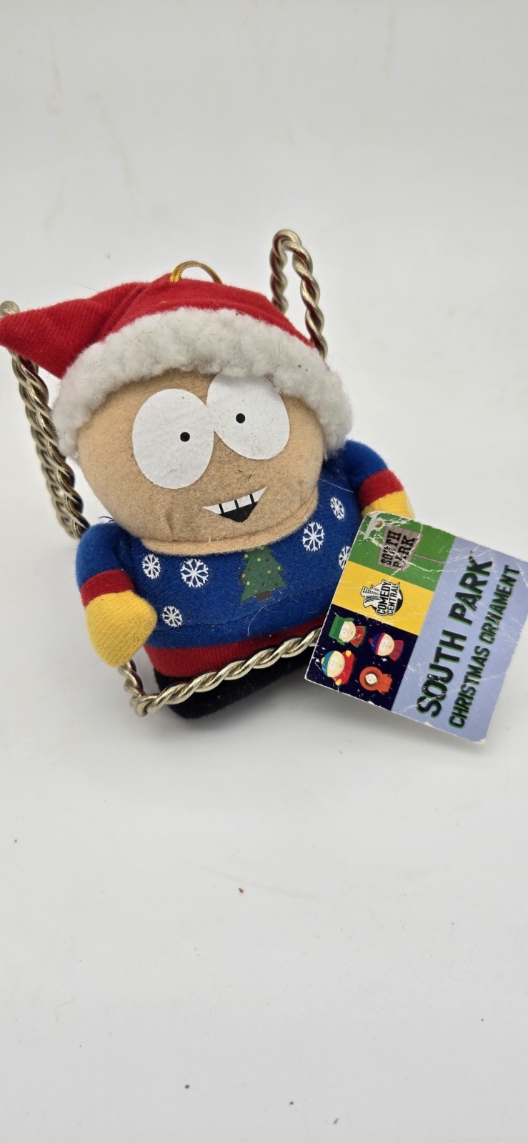 South Park Eric Cartman RARE Christmas Ornament 2007 Plush 3″ Holiday Decor Toy