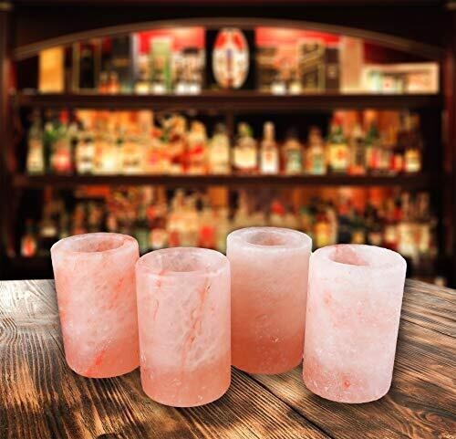 Himalayan Secrets Set of 4 Himalayan Tequila Shot Glass Set 100% Edible