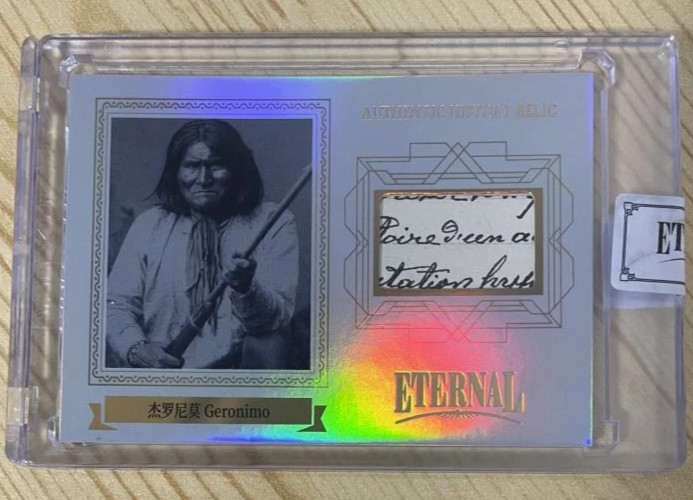 CHIEF GERONIMO 2024 Eternal Refractor Card #/d 25/50 Memorabilia Document Patch