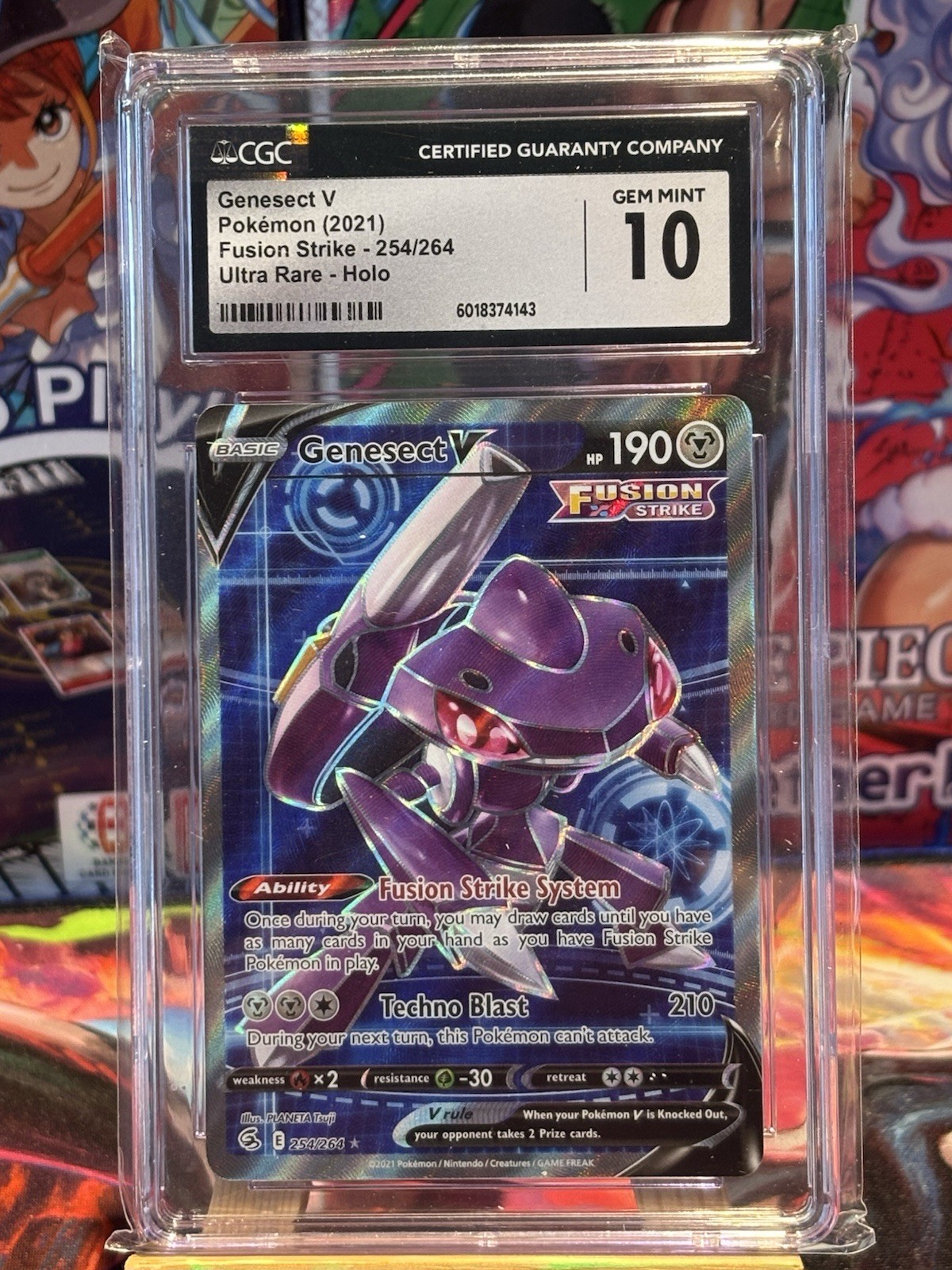Genesect V Pokemon 2021 Fusion Strike 254/264 Ultra Rare Holo CGC