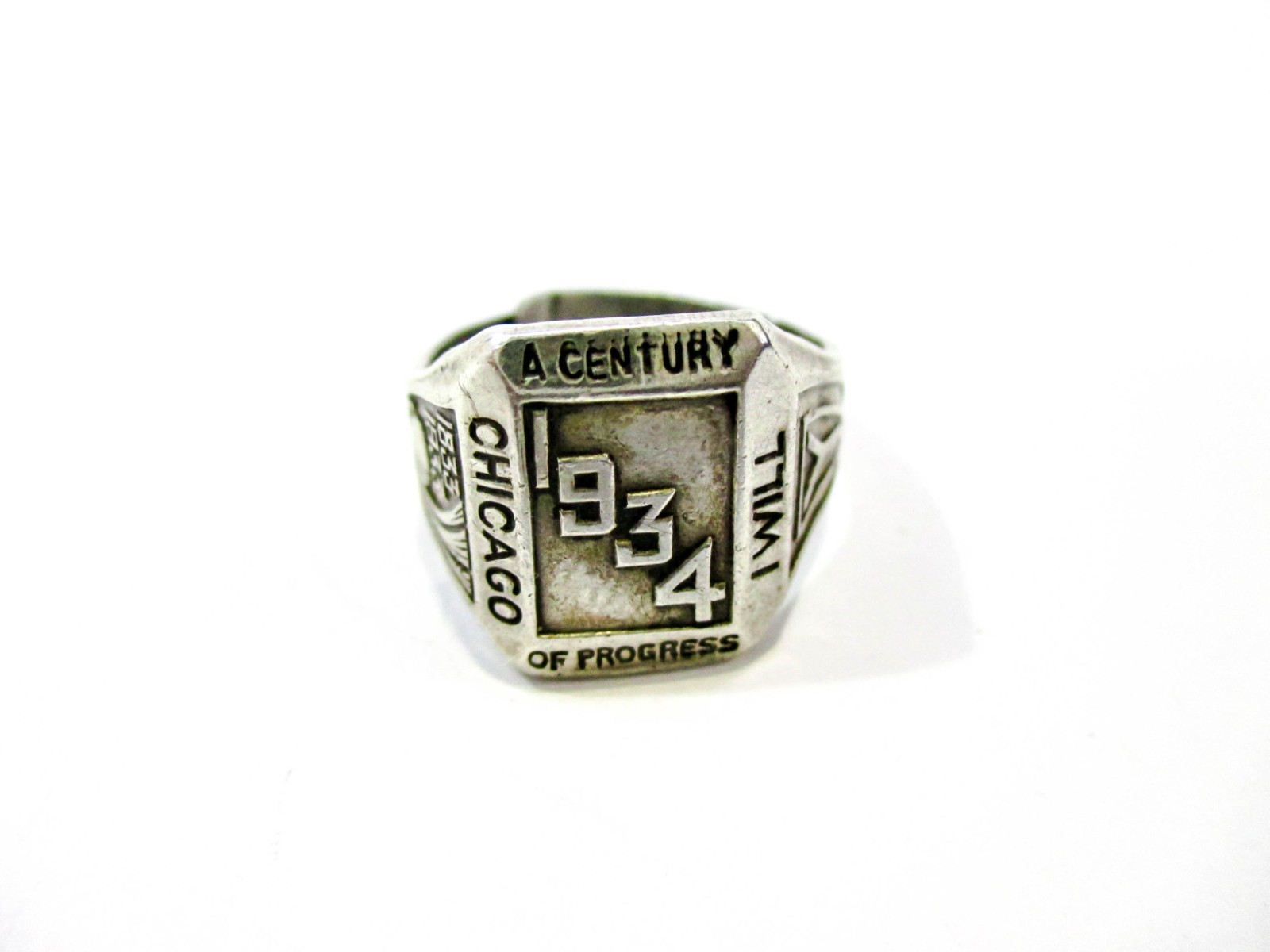 Vintage Sterling Silver Ring 1934 Chicago World’s Fair Souvenir