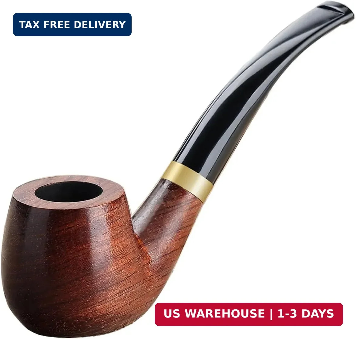 Joyoldelf Smoking Pipe, Tobacco Pipe for Smoking with Gift Box, Wooden Tobacco P