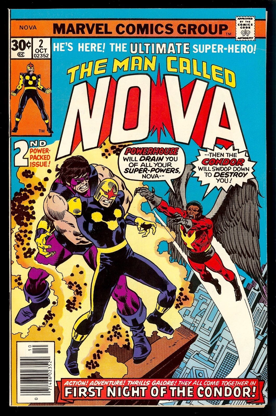 Nova #2…9.2/9.4 NM-…Beautiful copy. Second appearance of Nova…Marvel 1976