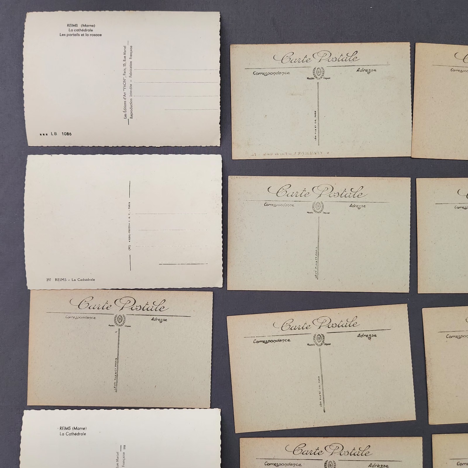 Lot of 43 FRANCE Chateauroux RPPC Reims Cathedral Postcard 1900-2000’s City VTG