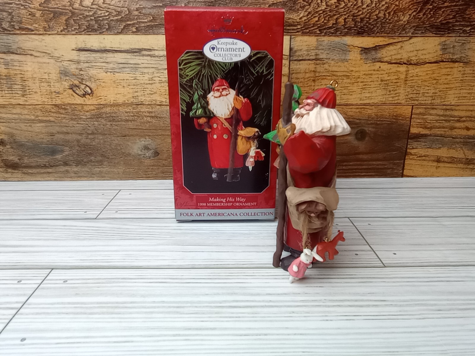 Hallmark Keepsake Ornament Making His Way Santa 1998