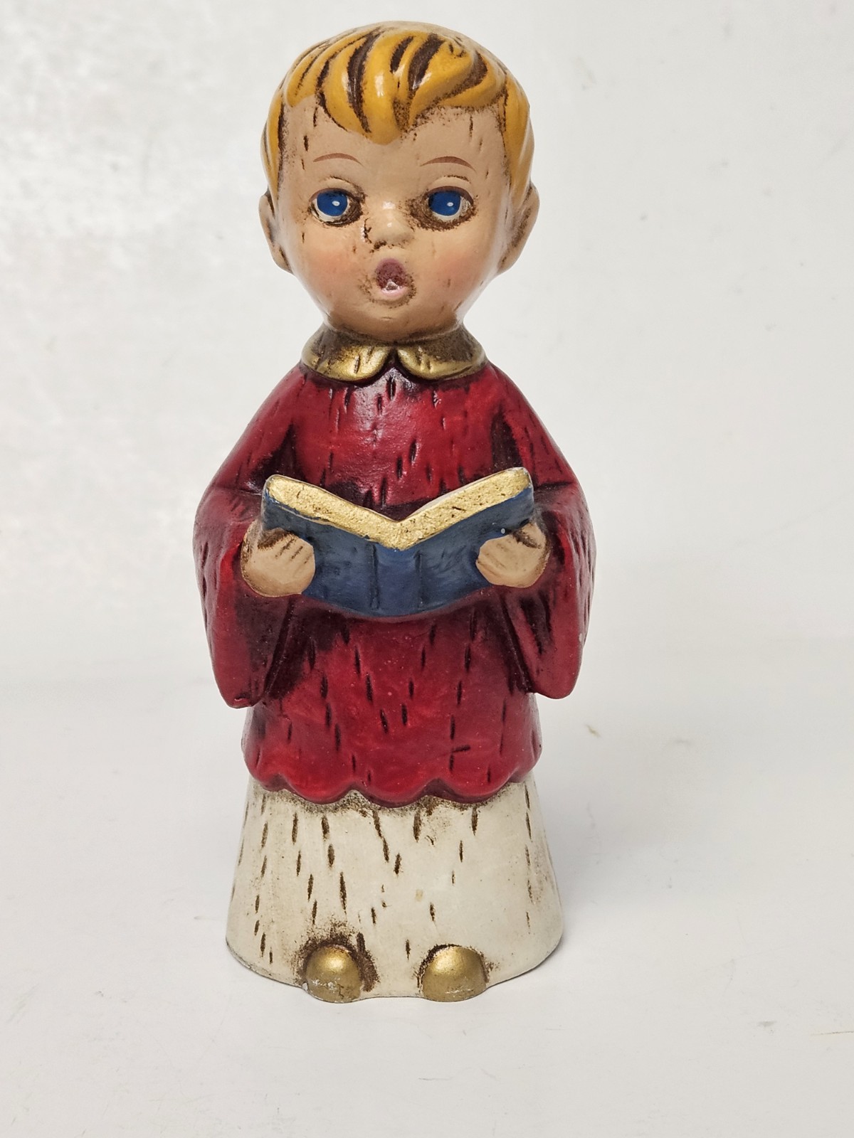 Vintage 1961 Parma Plaster Chalkware Singing 5″ Choir Boy Figurine