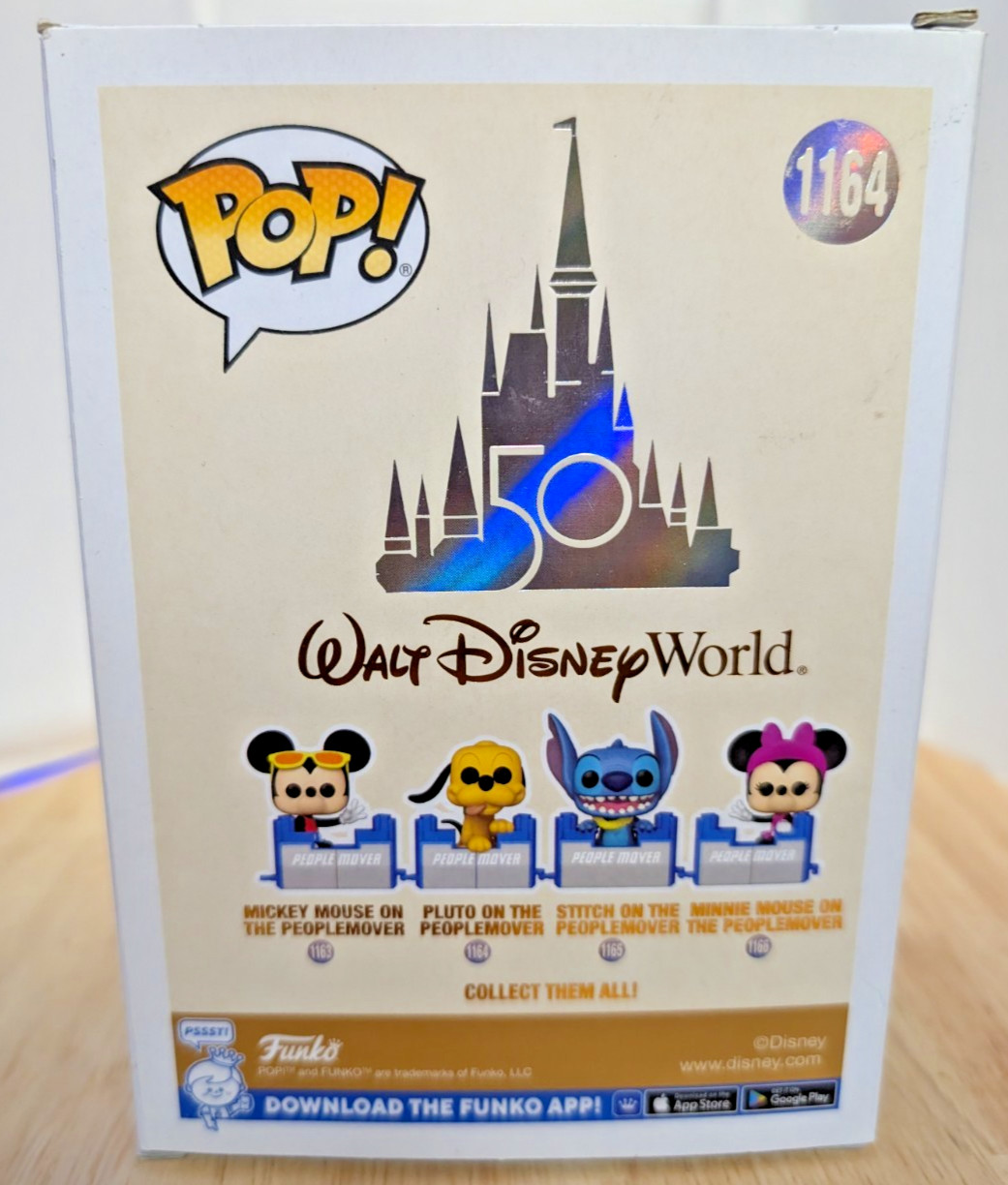 Funko Pop! Walt Disney World 50th Pluto on The Peoplemover #1164 Vinyl Figure