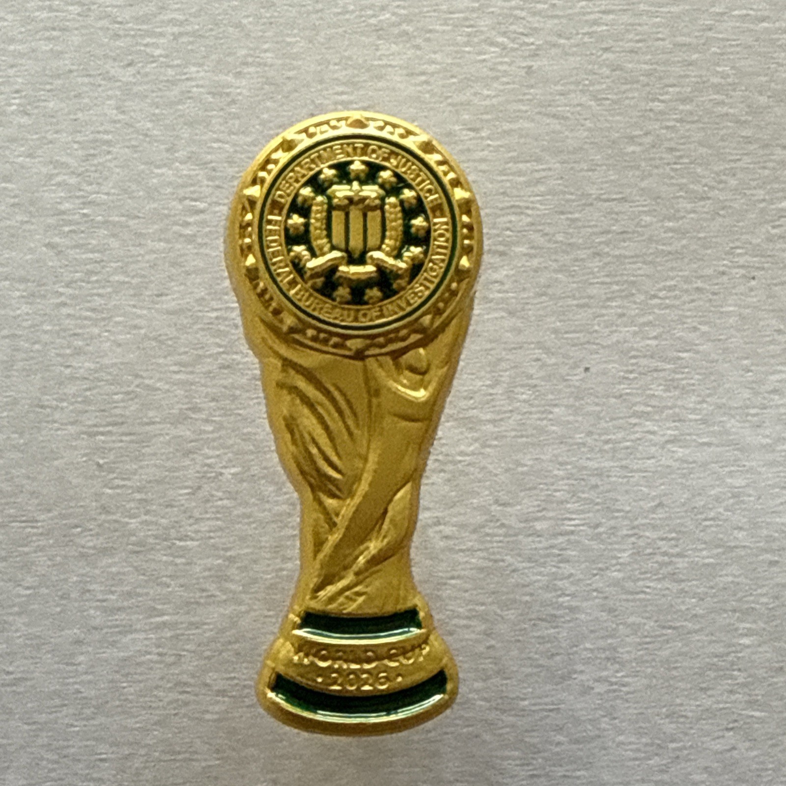 FBI Federal Bureau of Investigation FIFA 2026 World Cup Gold Lapel Pin