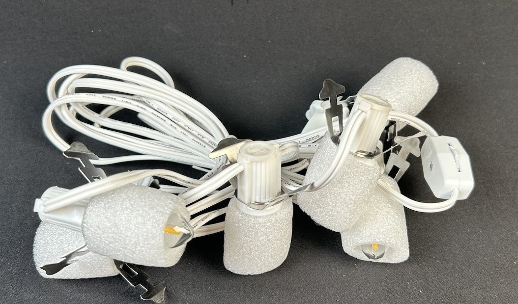 6 Bulb LED Lights For Christmas Village Houses Accessories Clip For Blow Molds