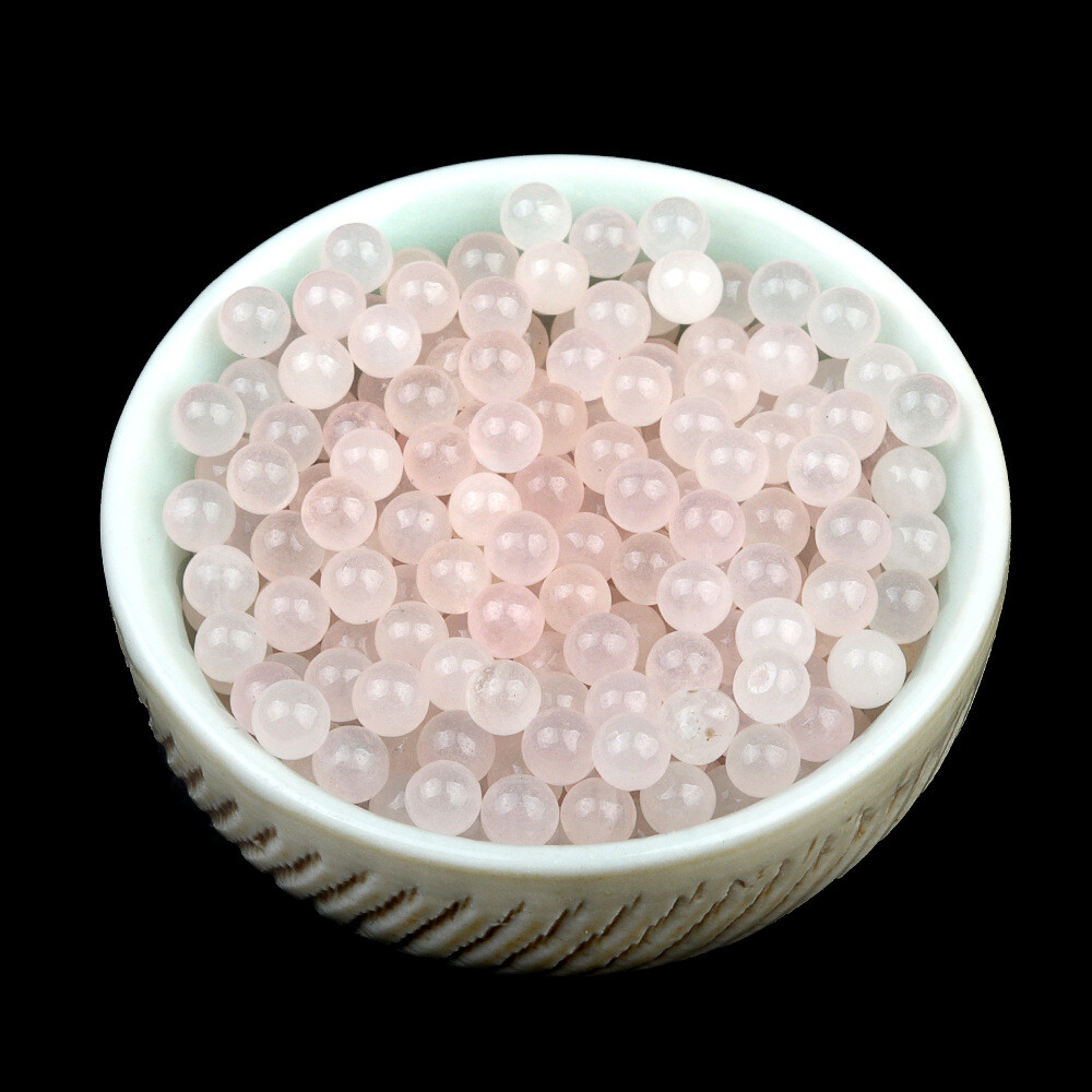 100pcs 4mm Natural Rose Quartz Stone Round Ball Shape No Hole Beads Wholesale