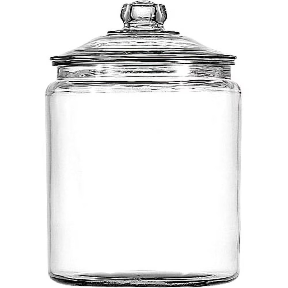 Large Glass Storage Jar with Airtight Lid 2 Gallon Capacity for Pantry