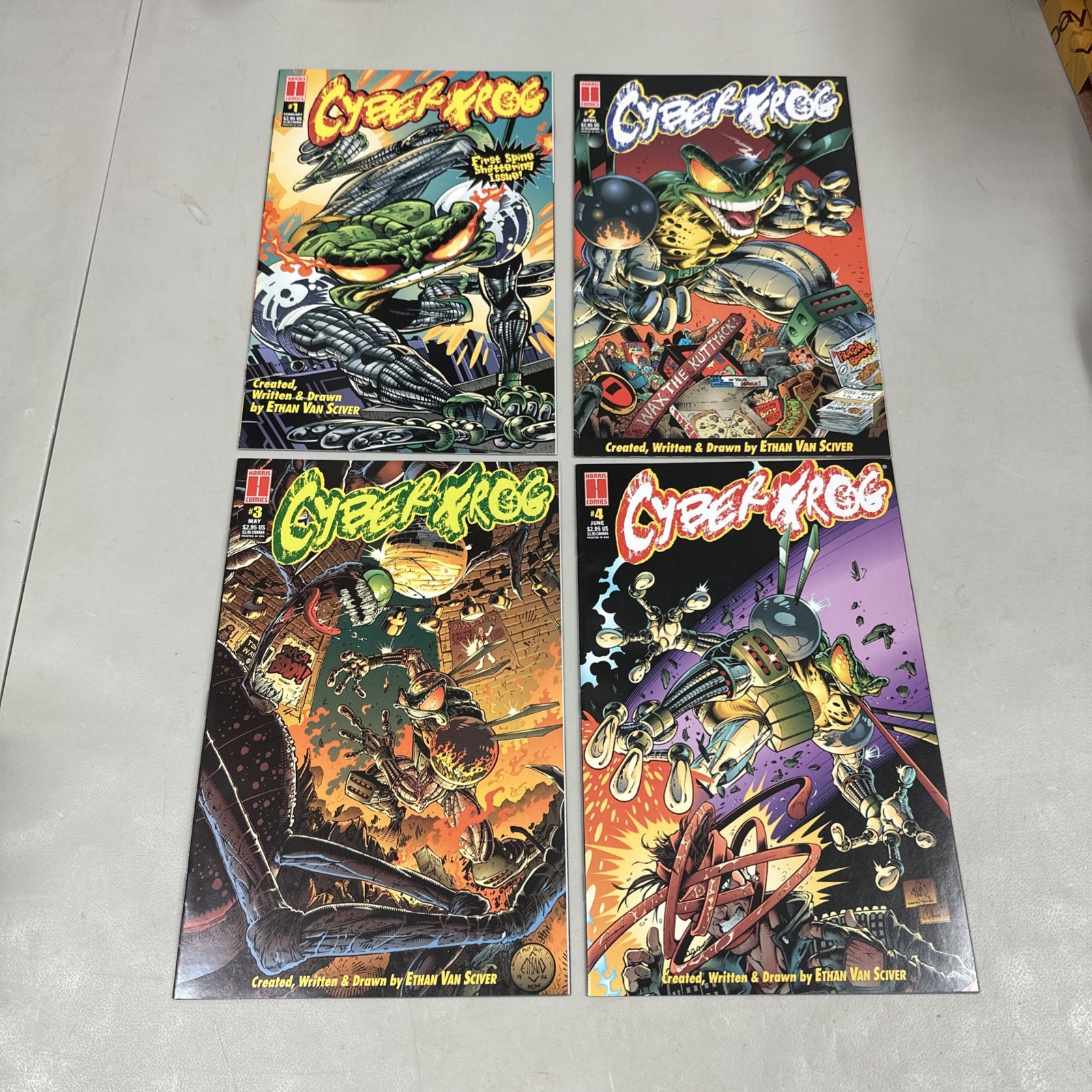 Cyberfrog #1-4 Complete set 1 2 3 4 Ethan Van Sciver EVS Harris Comics 1996