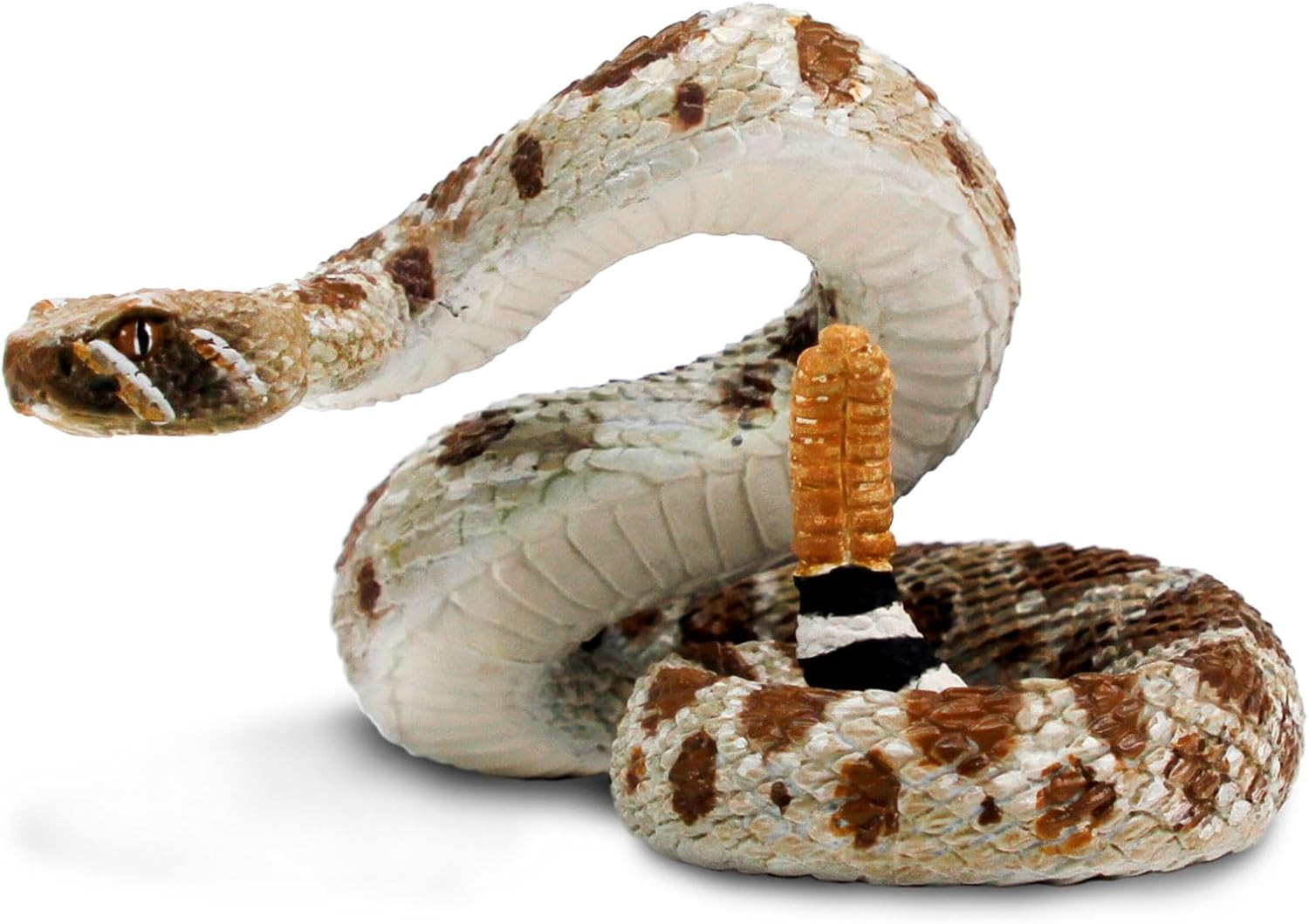 Western Diamondback Rattlesnake Figurine – Realistic 5.75″ Model