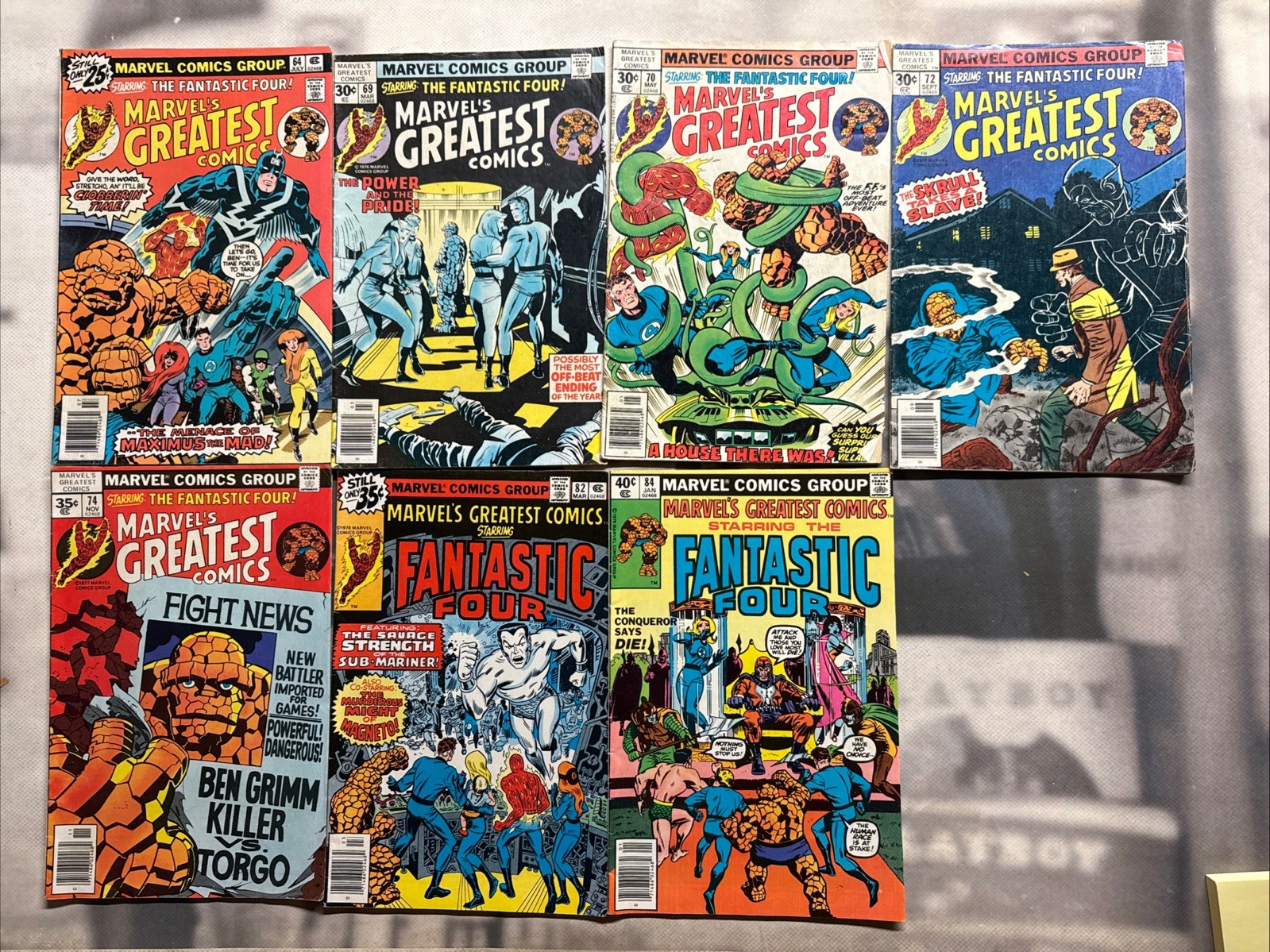 Marvel’s Greatest Comics 64 69 70 72 74 82 84 Fantastic Four Keys B33SL￼