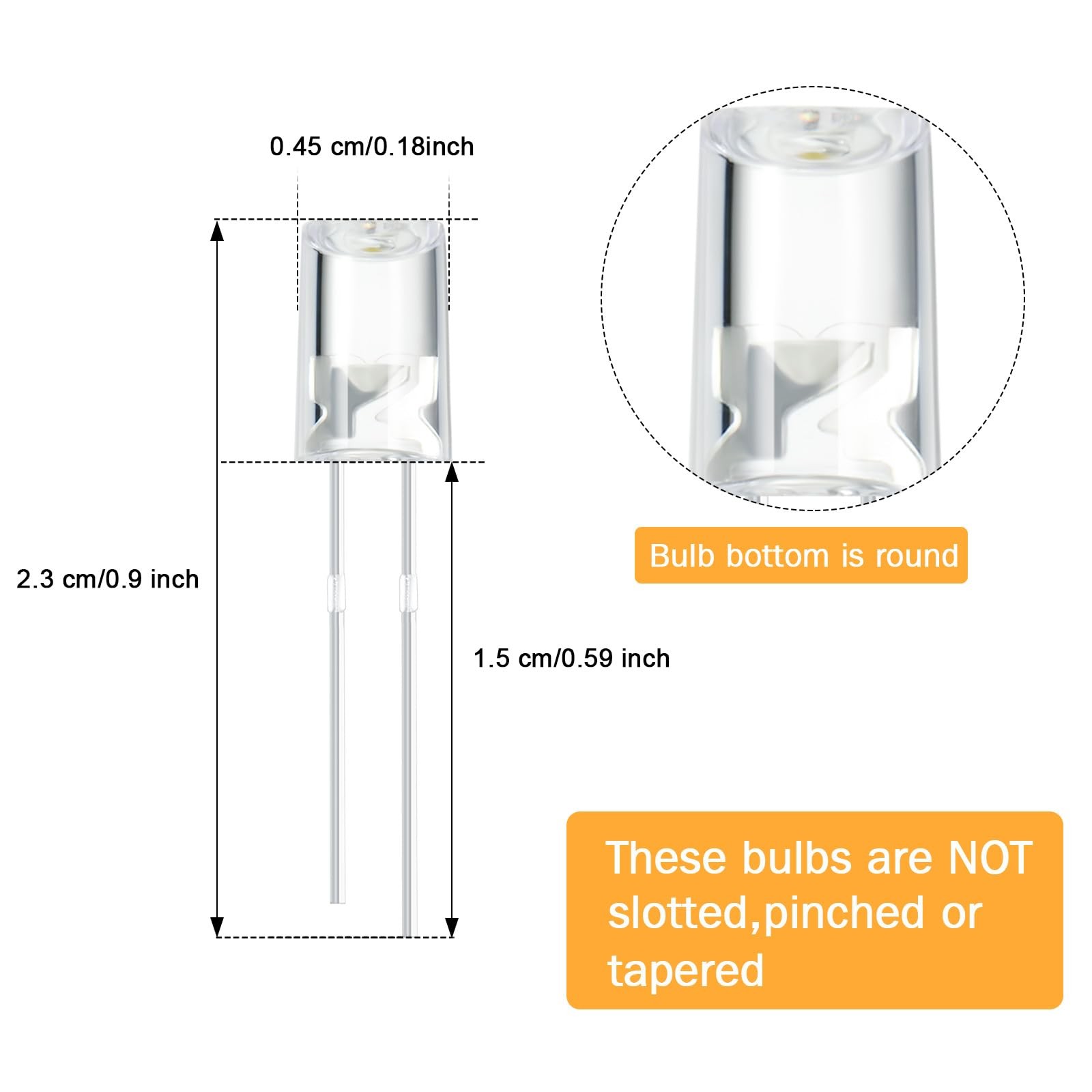 Mudder 120 Pcs Valentine LED 5mm String Light Replacement Bulb Energy Efficient
