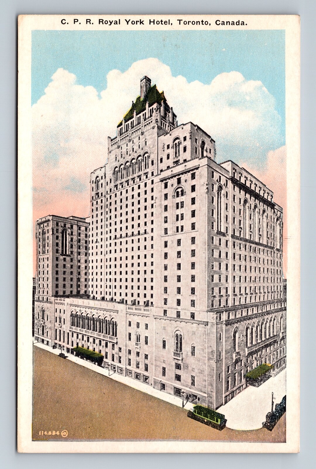 C.P.R. Royal York Hotel Toronto,ON CA Ontario Canada Vintage Postcard