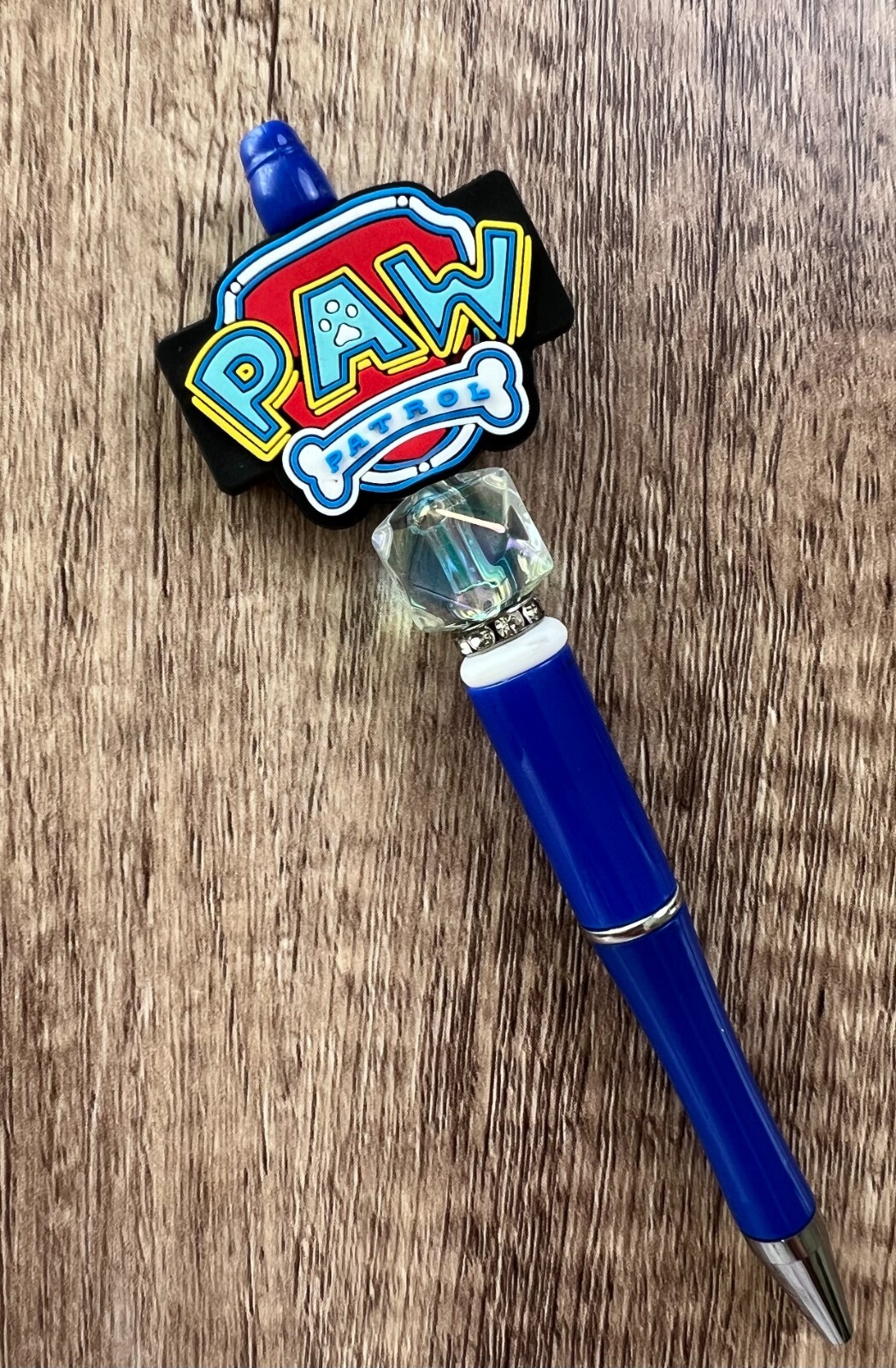 Custom beaded pen. Paw Silicone & acrylic Beads. Gifts. Journal. Teen.