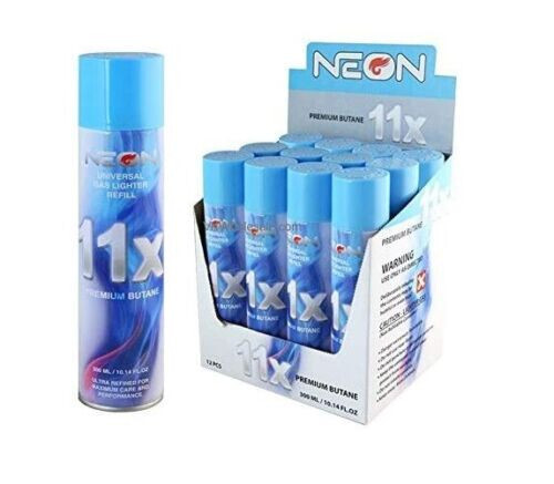 6 Can Neon 11X Refined Butane Lighter Gas Fuel Refill 300 mL Fast Ship FRESH STO