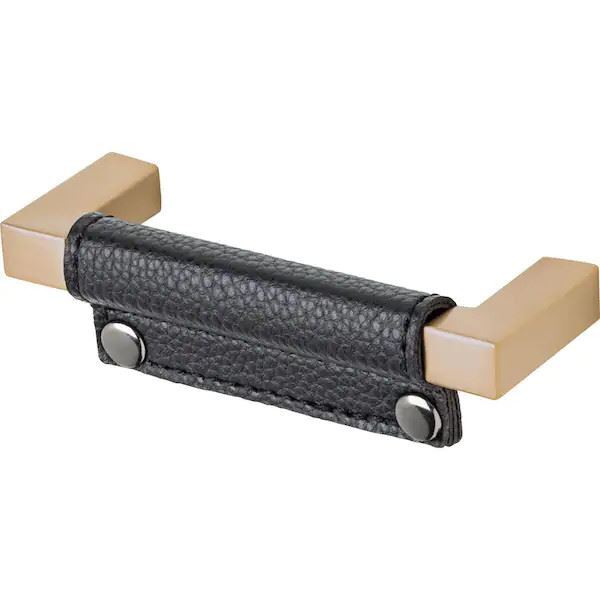 3″ Wrapped Leather Pull Champange Bronze