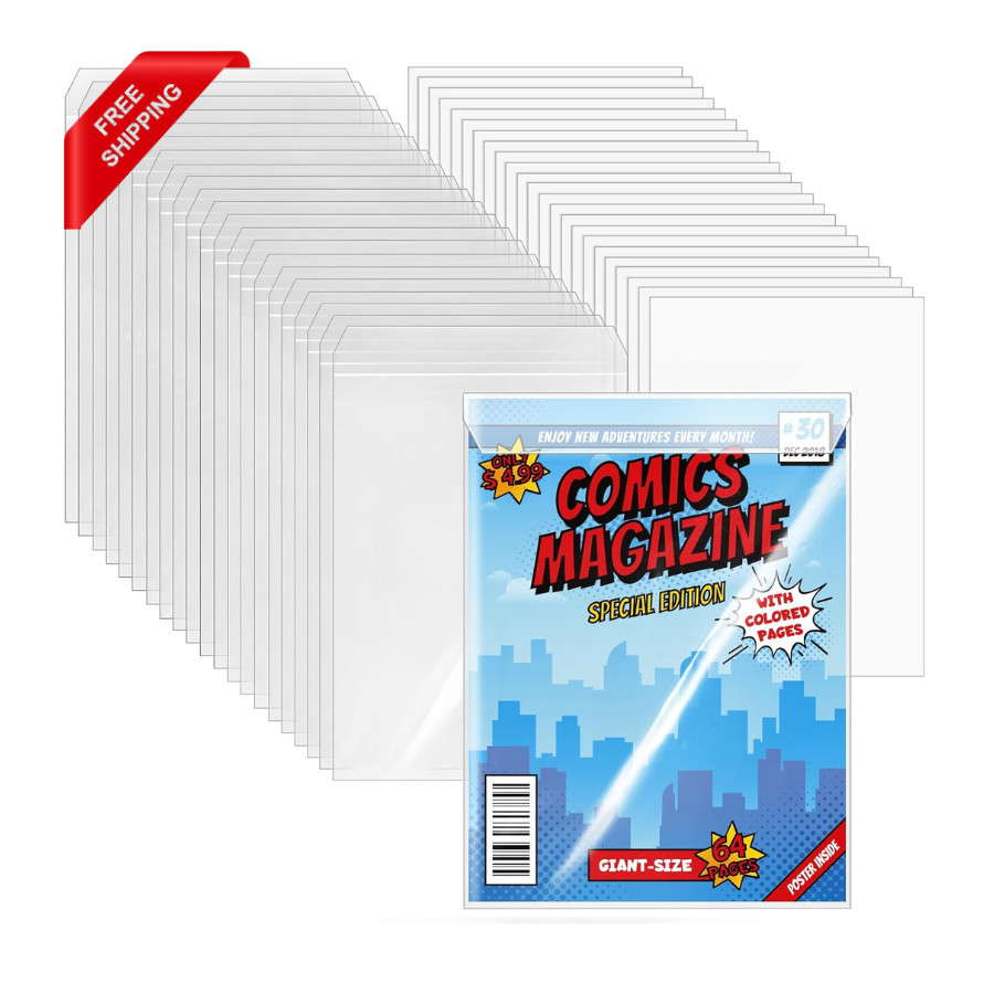 Current Size Comic Book Bags and Boards VOKOY Sets Reusable Transparent Sleeves